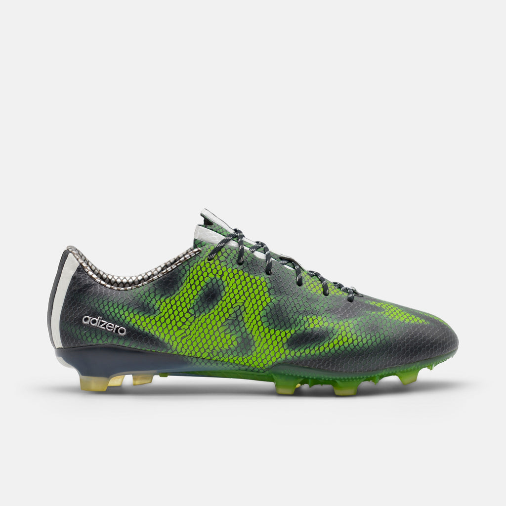 Adidas F50 Adizero FG Core Black / White / Solar Green football boots — photo 1