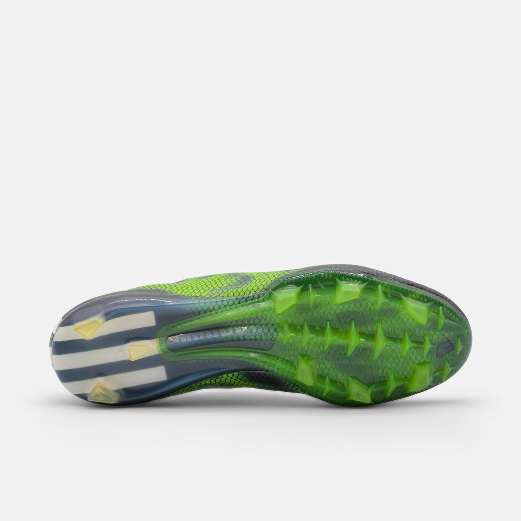 Adidas F50 Adizero FG Core Black / White / Solar Green football boots — photo 2