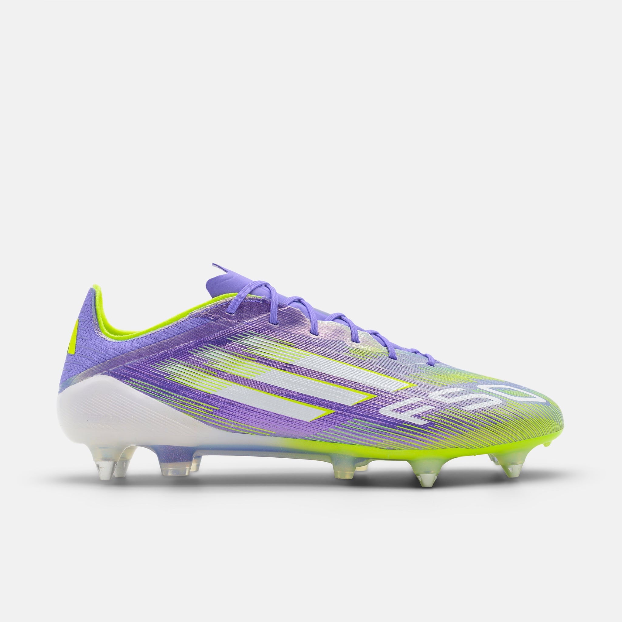 Adidas F50 Elite SG Purple Rush / Cloud White / Lucid Lemon football boots — photo 1