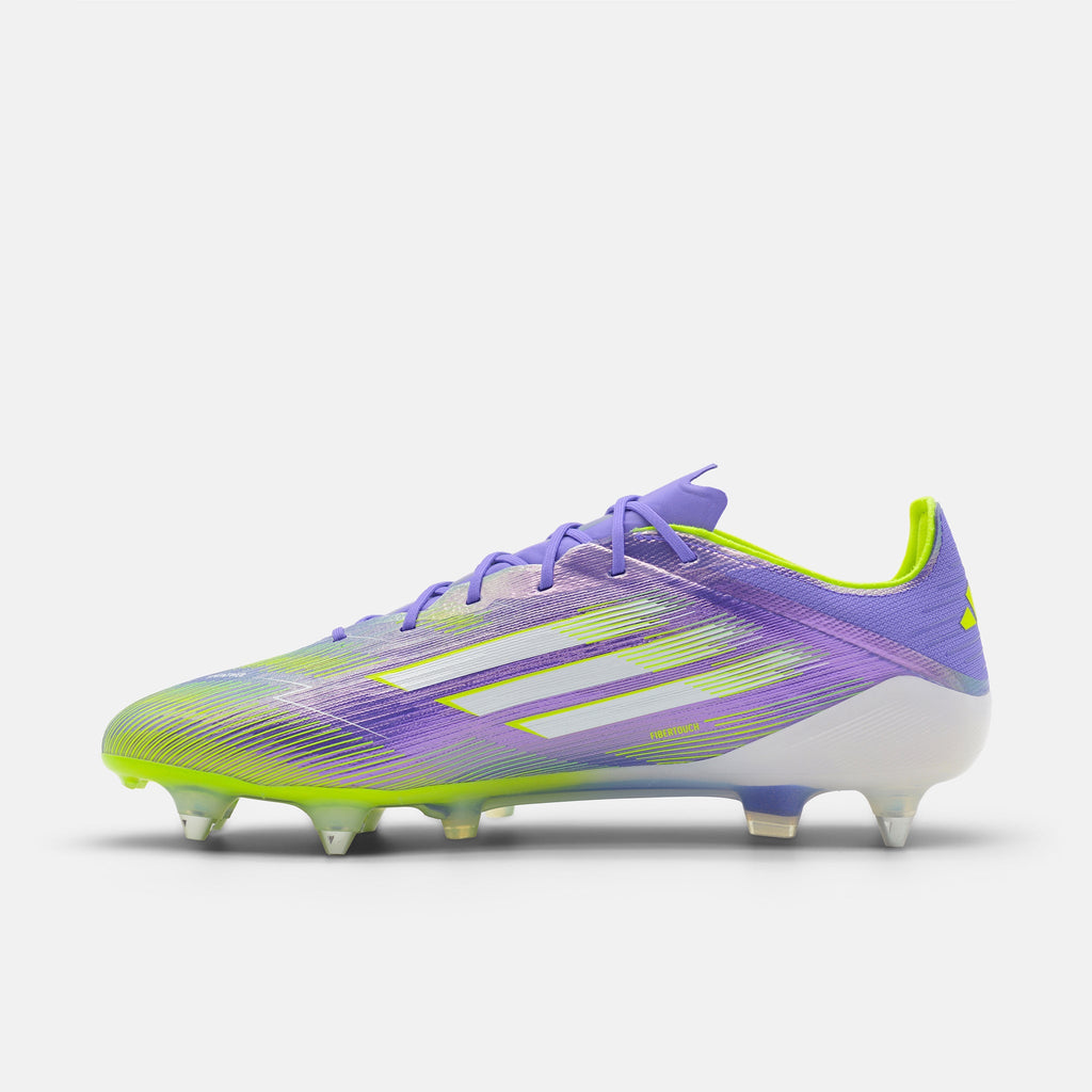 Adidas F50 Elite SG Purple Rush / Cloud White / Lucid Lemon football boots — photo 3