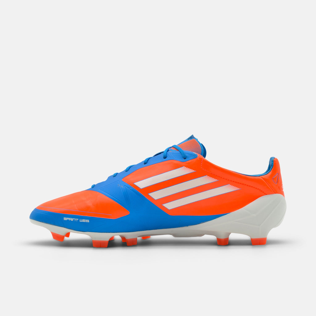 Adidas F50 Adizero TRX FG Infrared / Running White / Bright Blue football boots — photo 3