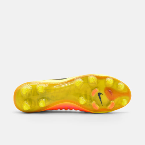 Nike Magista Opus II FG Volt / Black / Total Orange / Pink Blast football boots — photo 2