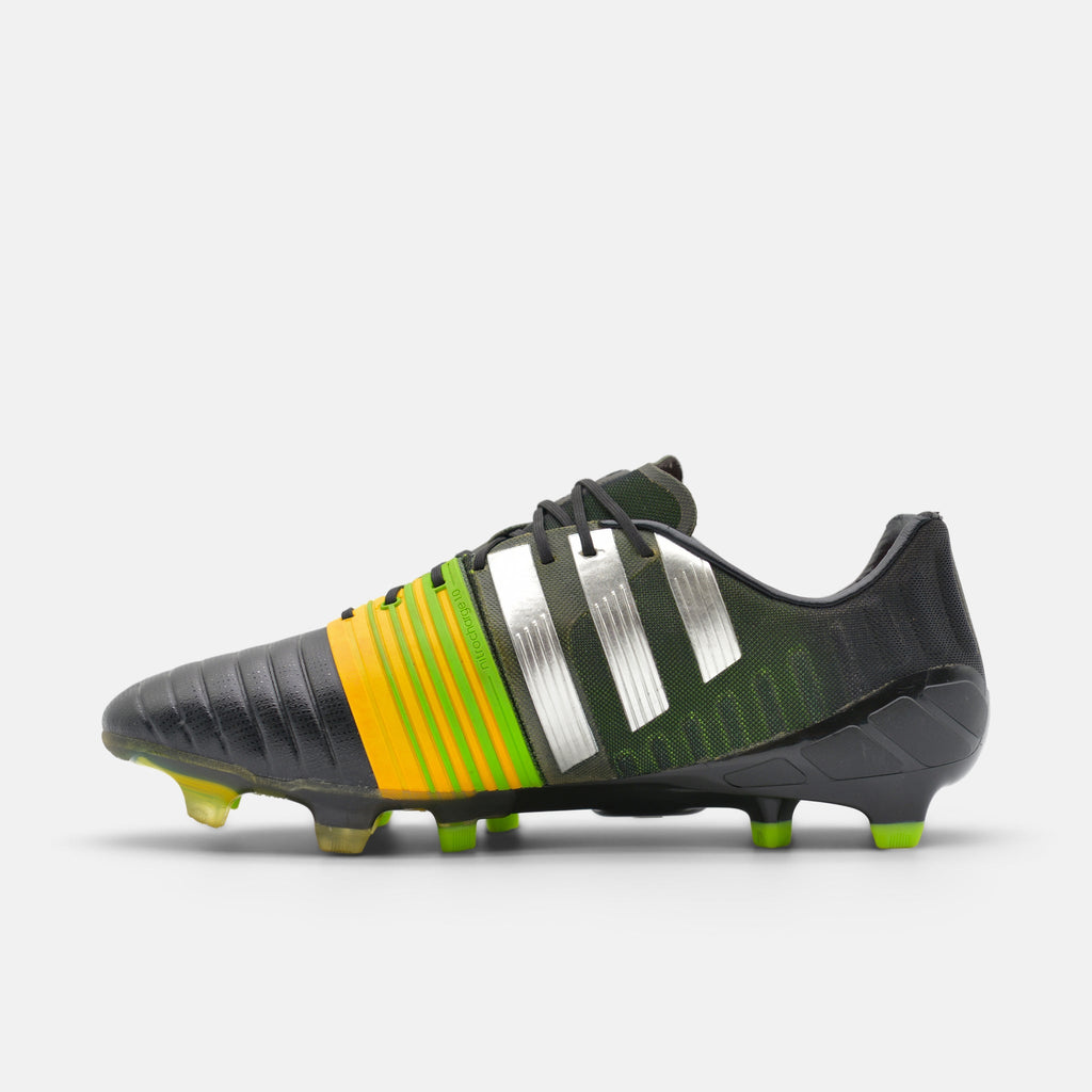 Adidas Nitrocharge 1.0 FG Core Black / Silver Metallic / Solar Gold football boots — photo 3