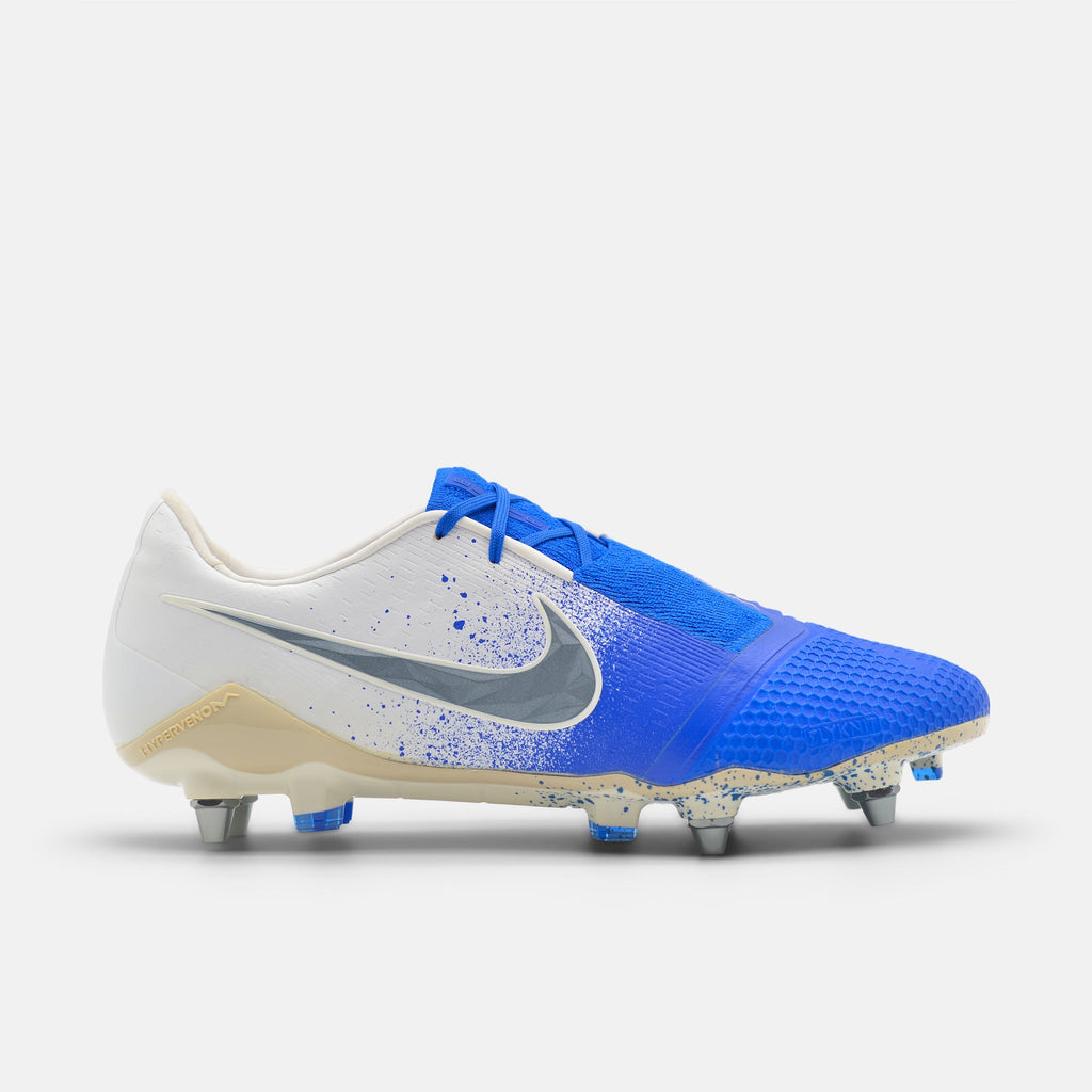 Nike Phantom Venom Elite SG White / Racer Blue / Metallic Silver football boots — photo 1
