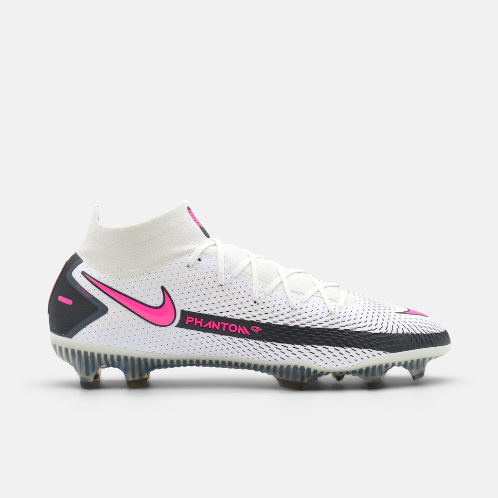 Nike Phantom GT Elite DF FG White / Black / Pink Blast football boots — photo 1