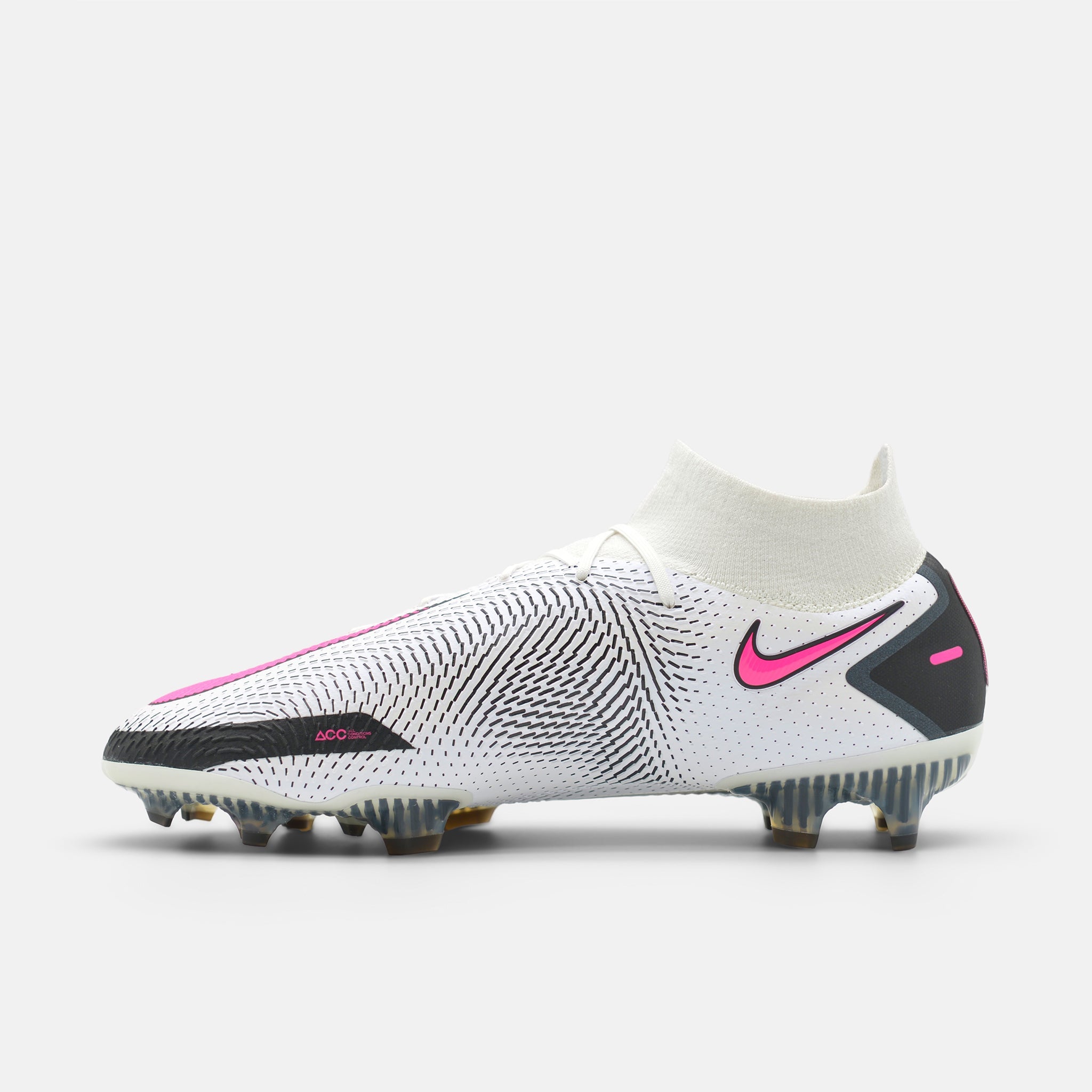 Nike Phantom GT Elite DF FG White / Black / Pink Blast football boots — photo 3