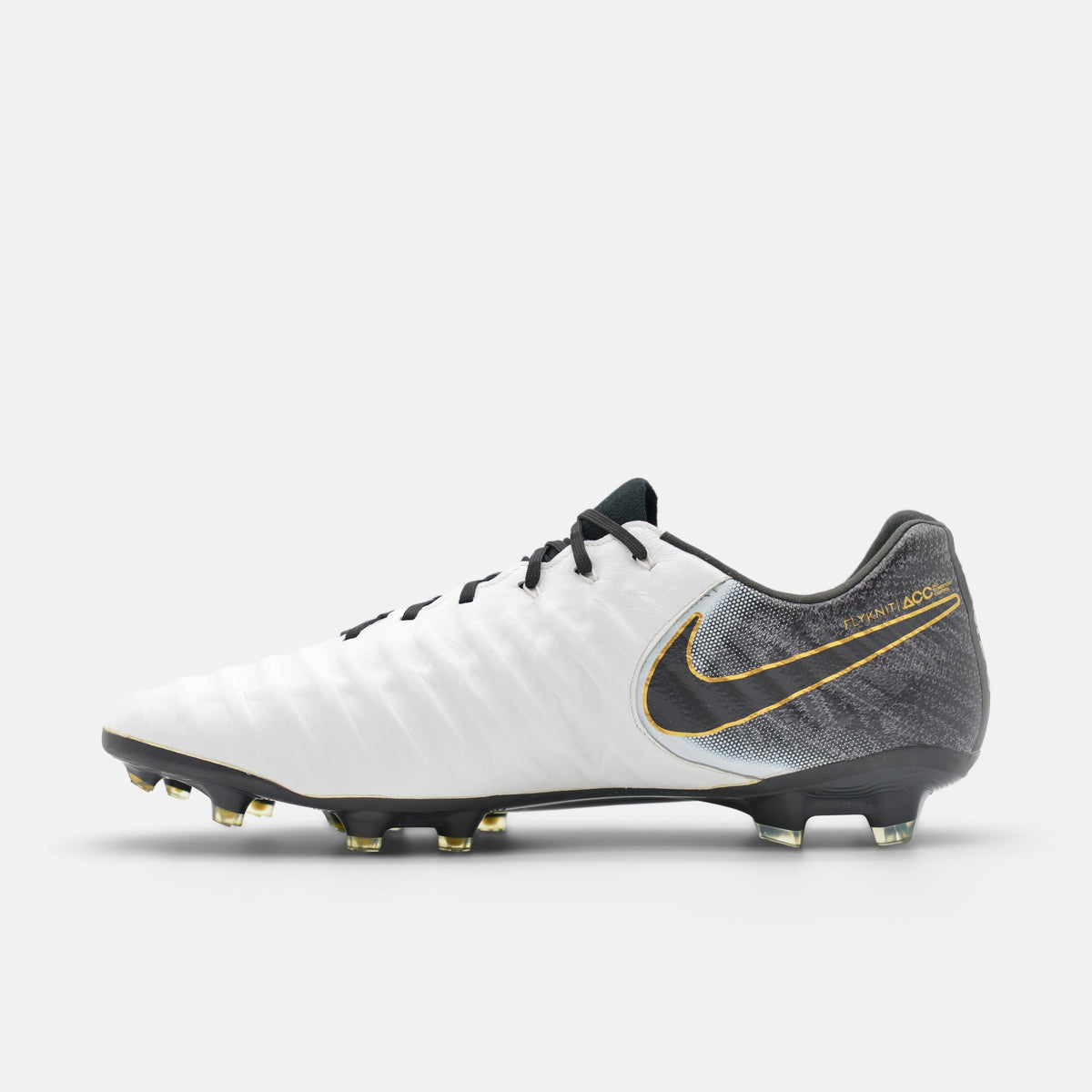 Nike Tiempo Legend VII Elite FG White / Black / Gold football boots — photo 3