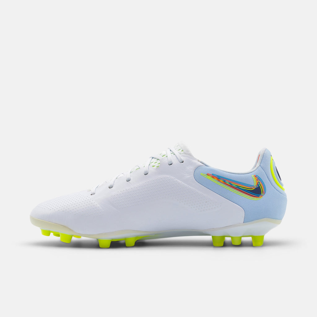 Nike Tiempo Legend 9 Elite AG Football Grey / Light Marine / Rush Orange / Blackened Blue football boots — photo 3